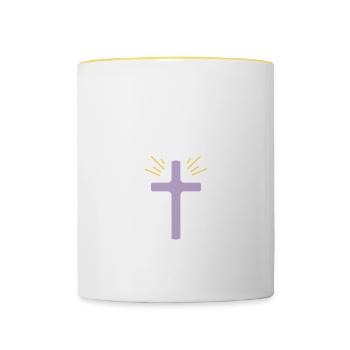 Baptized In Christ 2024 Religious Christian - Tasse zweifarbig - Weiß/Gelb - Vorne