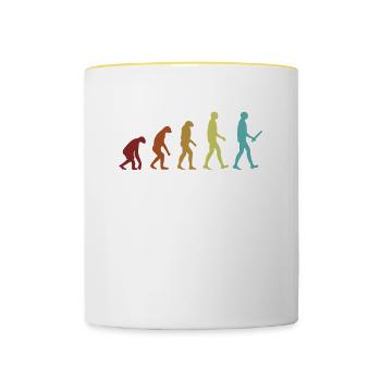 Messer Collector Evolution Sammlermesser für Liebhaber - Tasse zweifarbig - Weiß/Gelb - Vorne