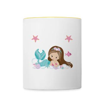 kiKindergarten 2025 Girls Gift Kita 2025 Dek - Contrasting Mug - white/yellow - Front