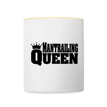 MANTRAILING QUEEN - Contrasting Mug - white/yellow - Front