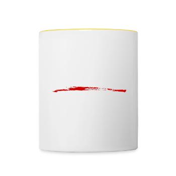 I Have Sexdaily Dyslexia - Contrasting Mug - white/yellow - Front