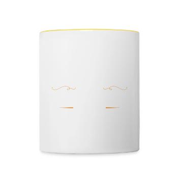 Psychiater Beruf - Tasse zweifarbig - Weiß/Gelb - Vorne