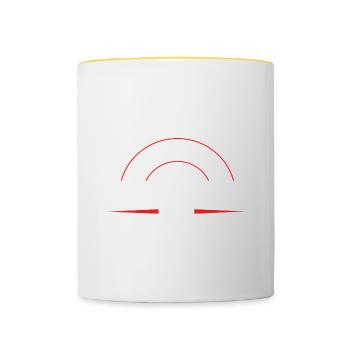 Grafik Designer Beruf - Tasse zweifarbig - Weiß/Gelb - Vorne