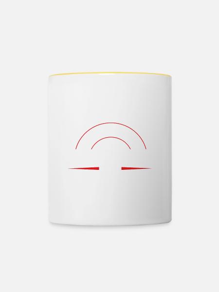 Grafik Designer Beruf - Tasse zweifarbig - Weiß/Gelb