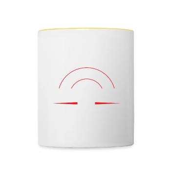 Programmierer Beruf - Tasse zweifarbig - Weiß/Gelb - Vorne