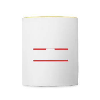 Eventmanager - Tasse zweifarbig - Weiß/Gelb - Vorne