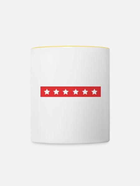 Cycling Crew - Tasse zweifarbig - Weiß/Gelb