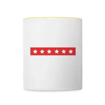 Drinking Crew - Tasse zweifarbig - Weiß/Gelb - Vorne