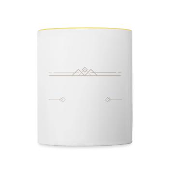 Influencer Beruf - Tasse zweifarbig - Weiß/Gelb - Vorne