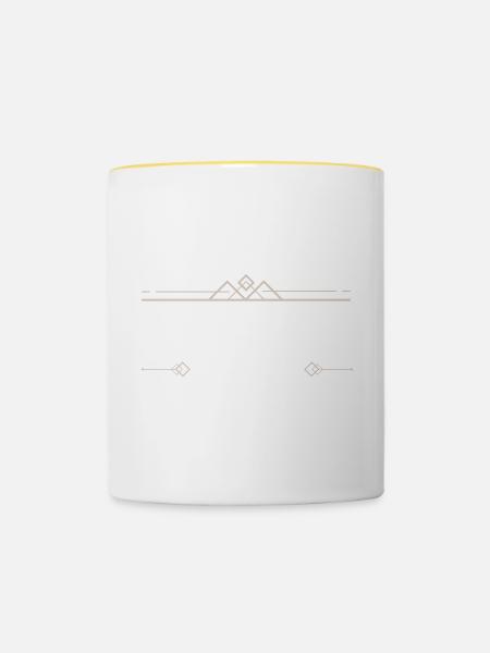 Influencer Beruf - Tasse zweifarbig - Weiß/Gelb