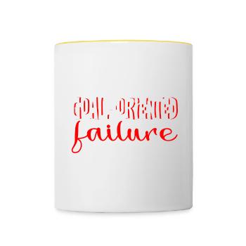 Goal Oriented Failure 4 - Contrasting Mug - white/yellow - Front