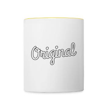 Original - Contrasting Mug - white/yellow - Front