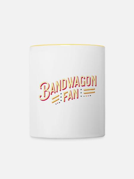 Bandwagon Fan 16 - Tasse zweifarbig - Weiß/Gelb