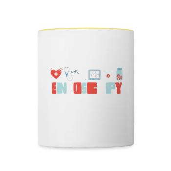 Endoscopy Tech Proud Registered Gastro Nurse Squad - Tasse zweifarbig - Weiß/Gelb - Vorne
