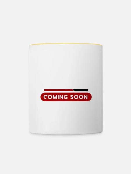 Six Pack Coming Soon 21 - Tasse zweifarbig - Weiß/Gelb