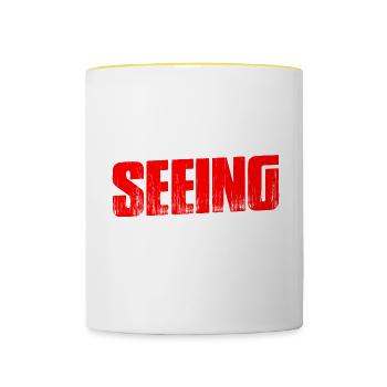 Seeing Eye Human 14 - Tasse zweifarbig - Weiß/Gelb - Vorne