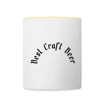 Best Craft Beer - Contrasting Mug - white/yellow - Front