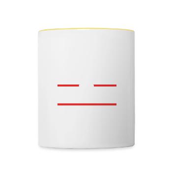 Programmierer Beruf - Tasse zweifarbig - Weiß/Gelb - Vorne