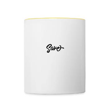 Save Water - Contrasting Mug - white/yellow - Front