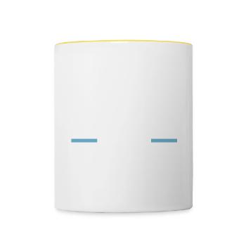 Amélie - Mug contrasté - blanc/jaune - Devant