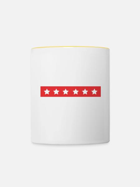 Kickboxing Crew - Tasse zweifarbig - Weiß/Gelb
