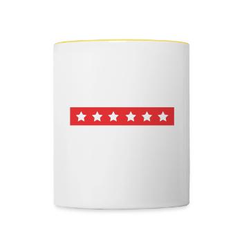 Windsurfing Crew - Tasse zweifarbig - Weiß/Gelb - Vorne