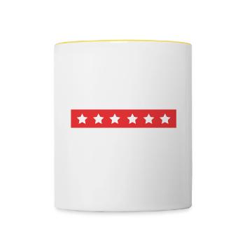 Wrestling Crew - Tasse zweifarbig - Weiß/Gelb - Vorne