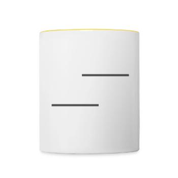 Trader Beruf - Tasse zweifarbig - Weiß/Gelb - Vorne