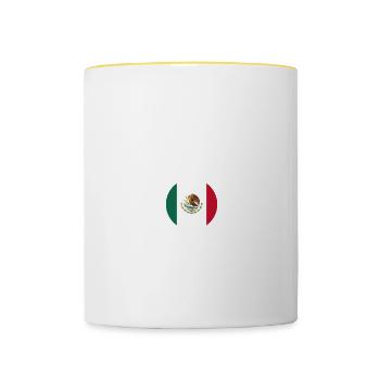 Mexiko - Tasse zweifarbig - Weiß/Gelb - Vorne