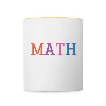 Math, The Only Subject That Counts - Contrasting Mug - white/yellow - Front