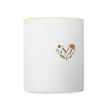 Le Smore que vous lisez Le Smore que vous connaissez Guimauve - Mug contrasté - blanc/jaune - Devant