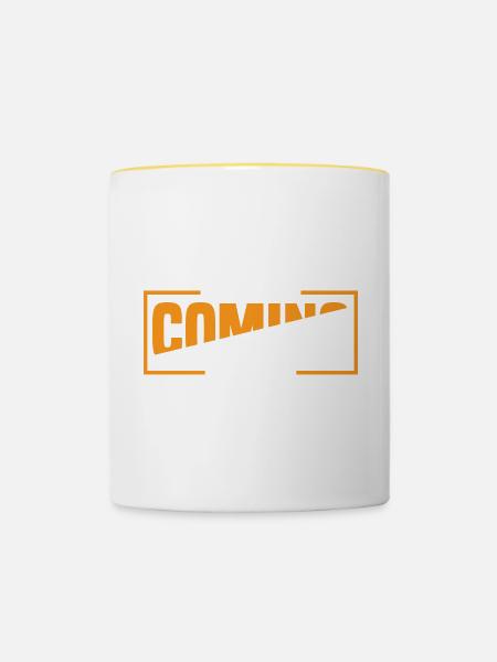 Six Pack Coming Soon 93 - Tasse zweifarbig - Weiß/Gelb