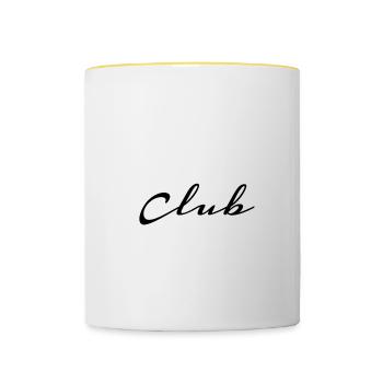Fitness Club - Contrasting Mug - white/yellow - Front
