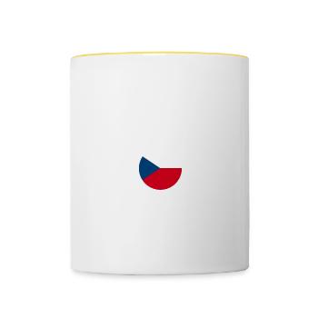 Tchéquie - Mug contrasté - blanc/jaune - Devant