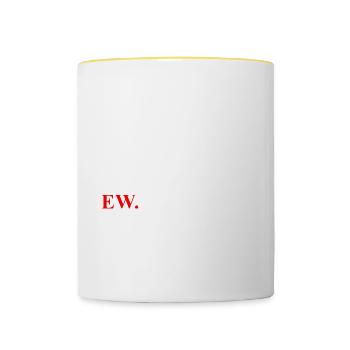 Ew who are you anyway ew - Tasse zweifarbig - Weiß/Gelb - Vorne