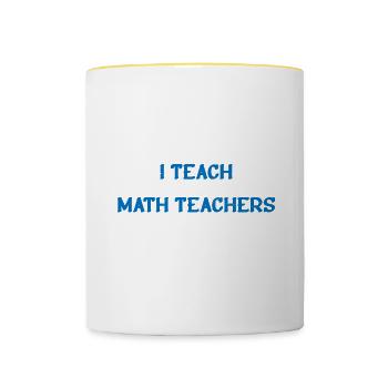 Histoire - Parce que les professeurs de mathématiques ont aussi besoin de héros 4 - Mug contrasté - blanc/jaune - Devant