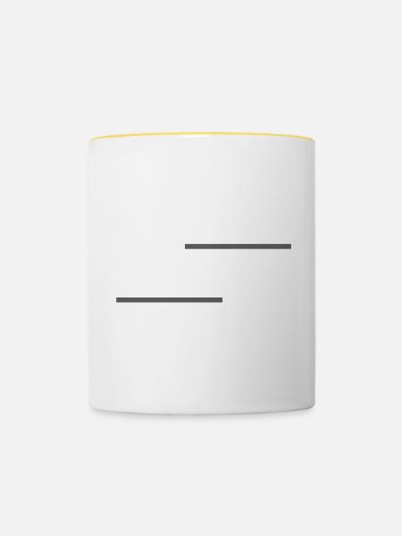 Influencer Beruf - Tasse zweifarbig - Weiß/Gelb
