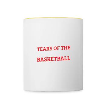 Tears Of The People I Beat At Basketball 3 - Tasse zweifarbig - Weiß/Gelb - Vorne
