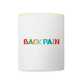 It's more than just back pain, scoliosis 8 - Contrasting Mug - white/yellow - Front