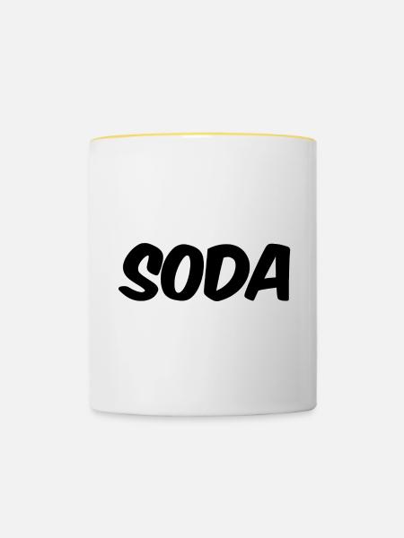 Soda - Tasse zweifarbig - Weiß/Gelb