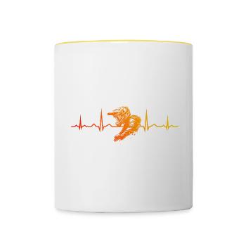 Cycling Mountain Bike Mountain Bike MTB Women - Contrasting Mug - white/yellow - Front