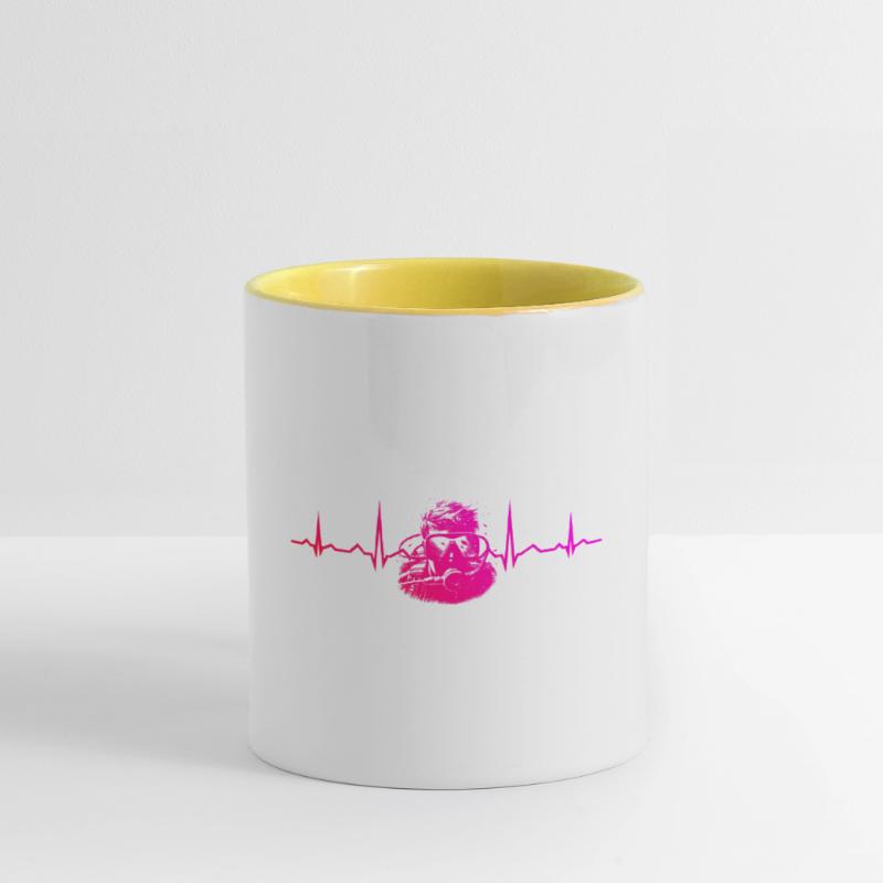 Plongée Libre Plongée Plongeur Plongée Plongée Plongée Plongée Mug contrasté