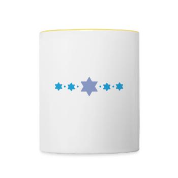 Funny Jewish Kosher Passover I Miss Bread No - Contrasting Mug - white/yellow - Front