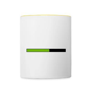 Chargement de Crypto Millionaire - Mug contrasté - blanc/jaune - Devant