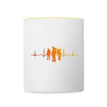Bouldering Bouldering Climber Women's Climber - Contrasting Mug - white/yellow - Front