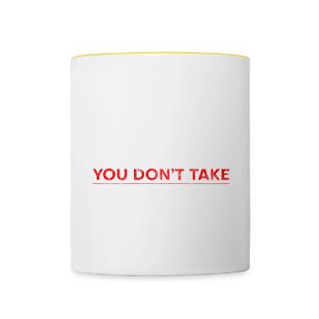 You Miss 100% Of The Shots You Don't Take 6 - Contrasting Mug - white/yellow - Front