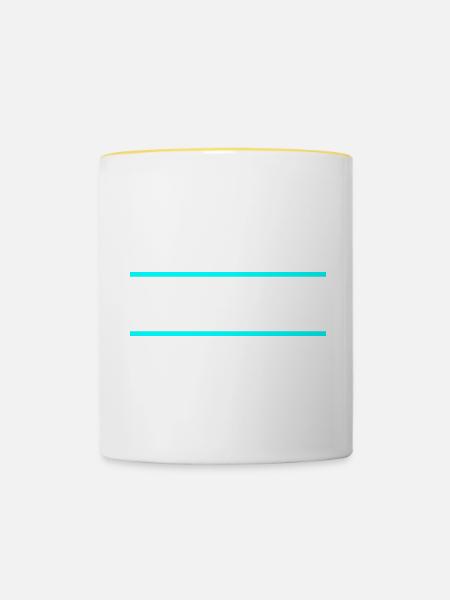 Crew Design - Tasse zweifarbig - Weiß/Gelb