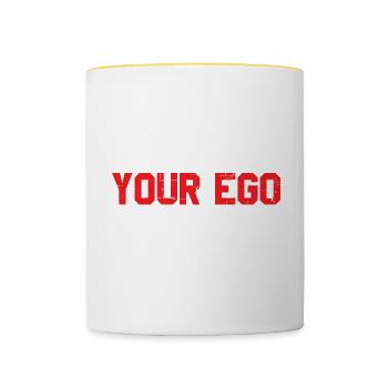 Your Ego Is Not Your Amigo 15 - Tasse zweifarbig - Weiß/Gelb - Vorne