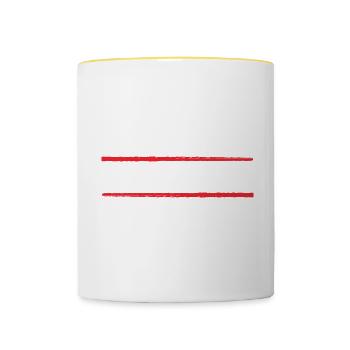 Zrce 2023 - Tasse zweifarbig - Weiß/Gelb - Vorne