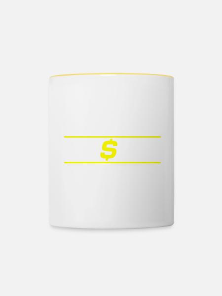 Hustle Quote - Tasse zweifarbig - Weiß/Gelb